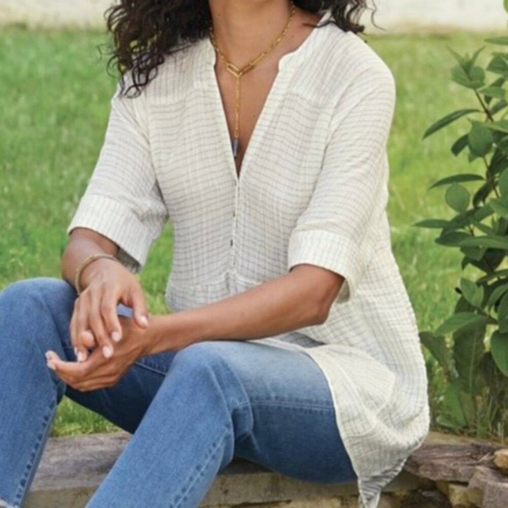 SOFT SURROUNDINGS Marsa Gauze Dolman Top Small S